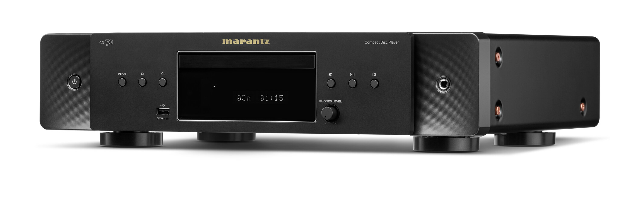 Low--Marantz - CD 70 Front Angle Left - Black