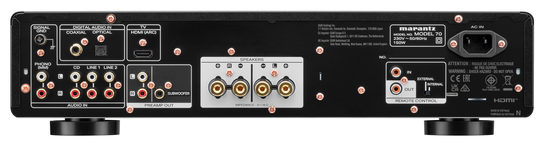 Low--Marantz - MODEL 70 EU Rear Panel - Black
