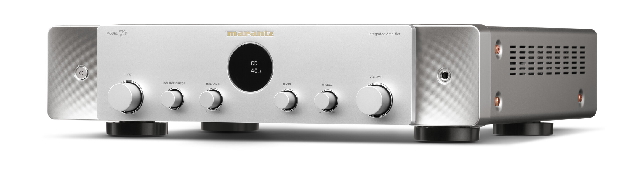 Low--Marantz - MODEL 70 Front Angle Left - Silver Gold