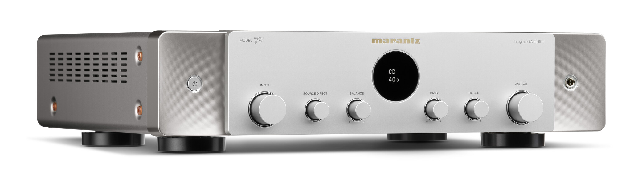 Low--Marantz - MODEL 70 Front Angle Right - Silver Gold